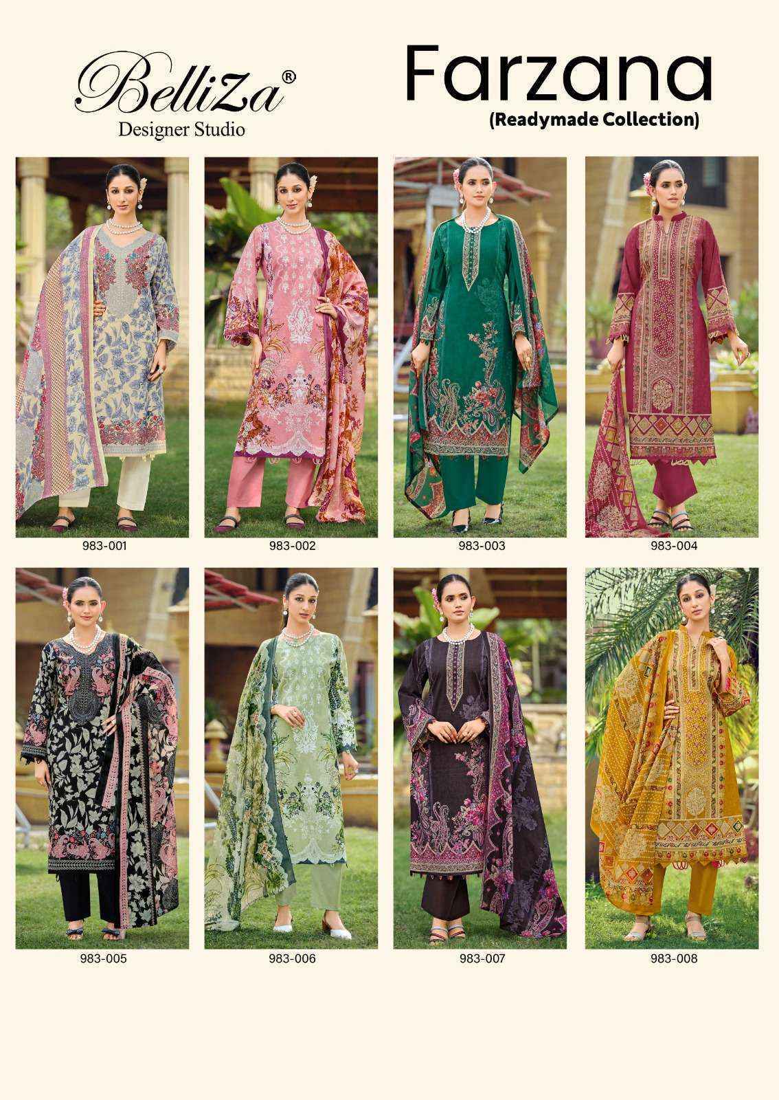 Belliza Farzana Readymade Cotton Suit 8 pcs Catalogue
