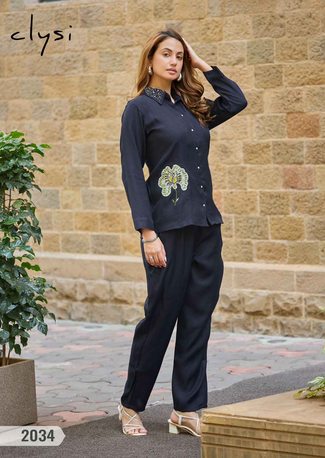 Clysi Zaira Viscose Silk Top With Bottom 6 pcs Catalogue