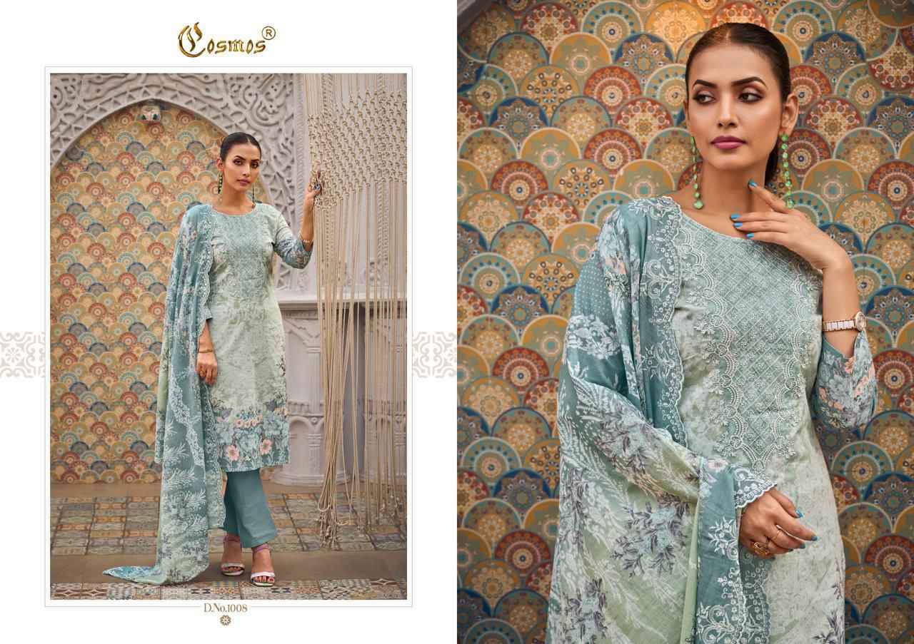 Cosmos Needle Wonder Vol 1 Nx Lawn Cotton Dress Material 6 pcs Catalogue
