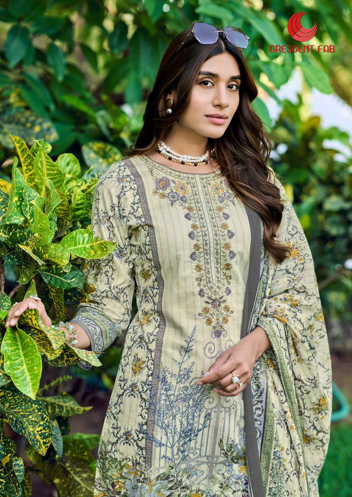 Crescent Fab Mah E Noor Vol 4 Lawn Dress Material 6 Pc Catalouge