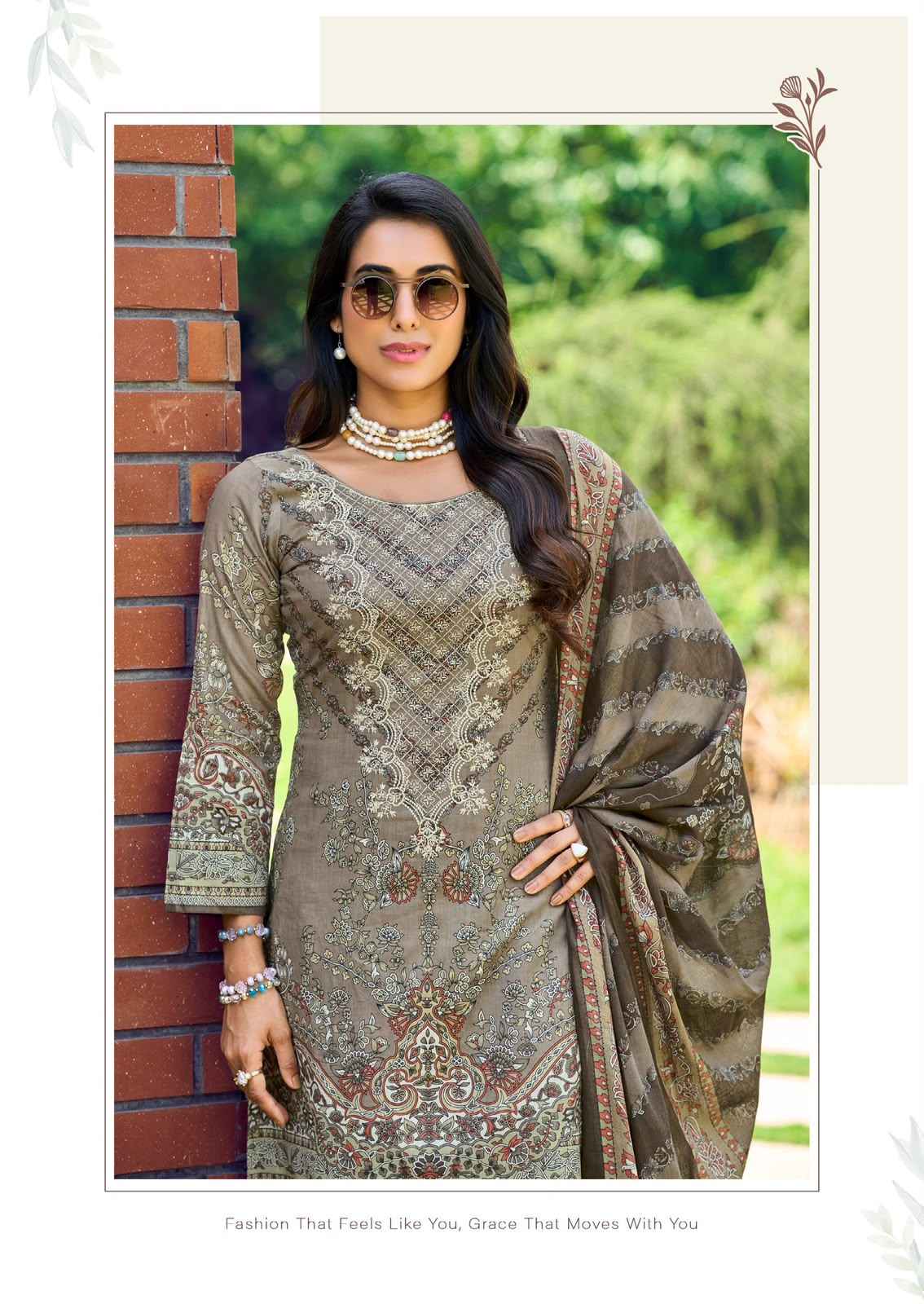 Crescent Fab Mah E Noor Vol 4 Lawn Dress Material 6 Pc Catalouge