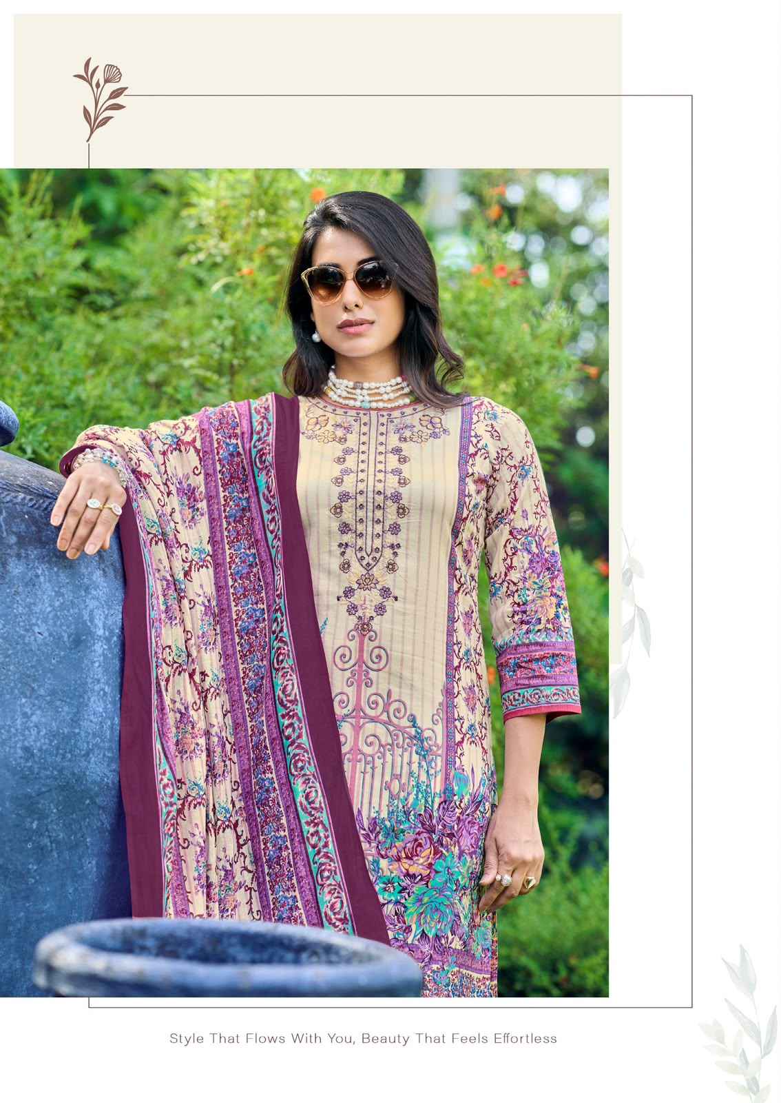 Crescent Fab Mah E Noor Vol 4 Lawn Dress Material 6 Pc Catalouge