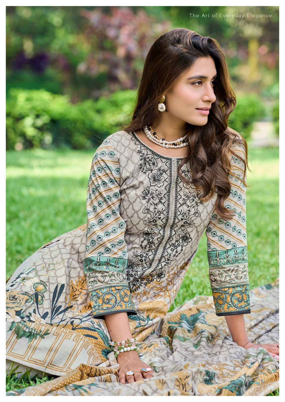 Crescent Fab Mah E Noor Vol 4 Lawn Dress Material 6 Pc Catalouge