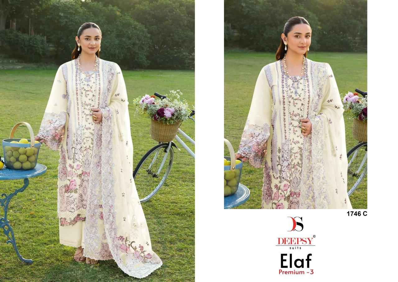 Deepsy Elaf Premium Vol 3 D No 1746 Cotton Dress Material 4 pcs Catalogue