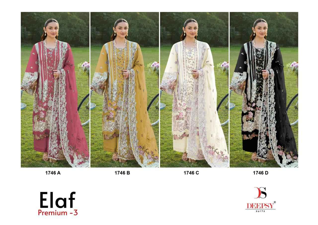 Deepsy Elaf Premium Vol 3 D No 1746 Cotton Dress Material 4 pcs Catalogue