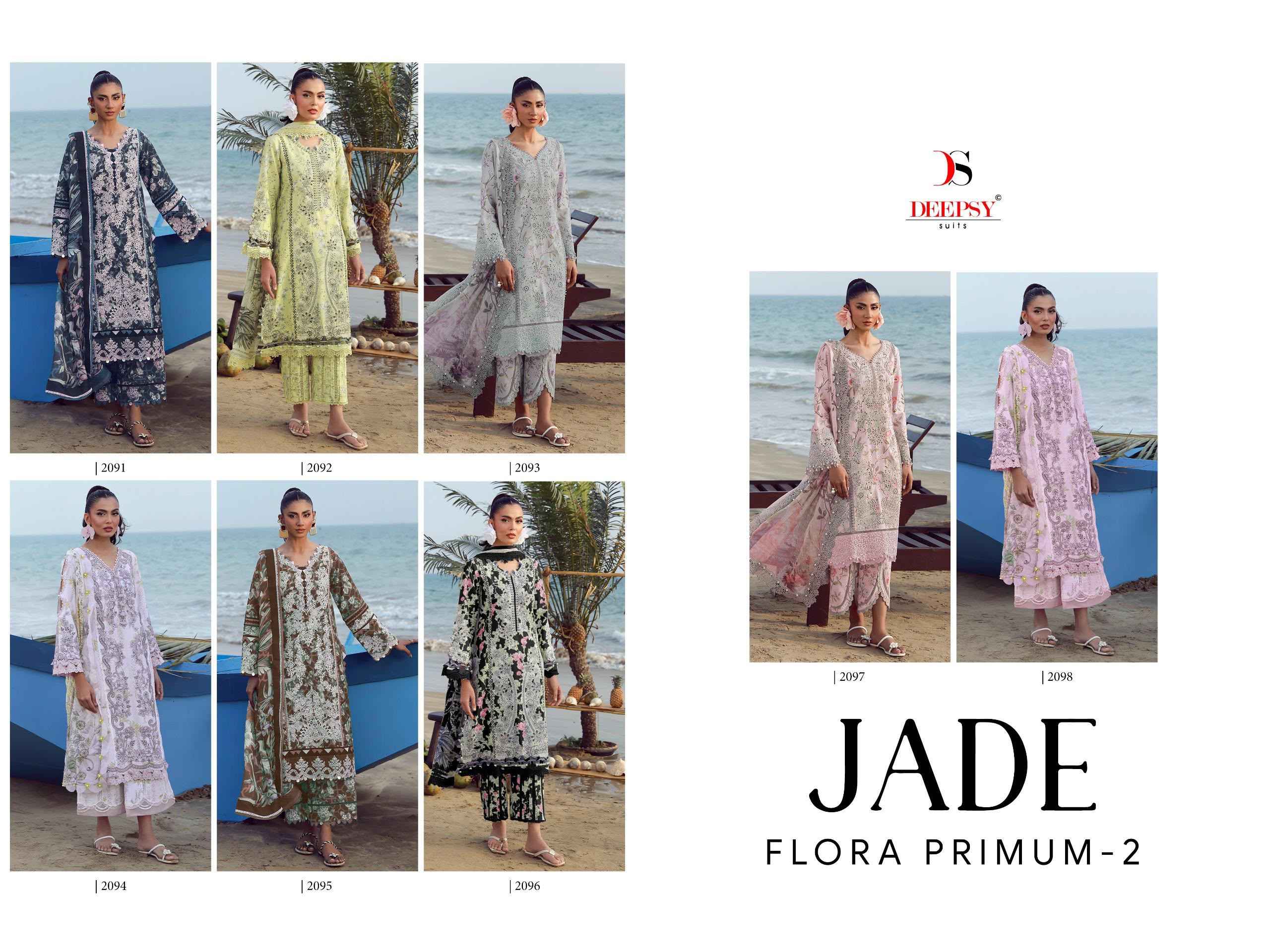 Deepsy Jade Flora Premium Vol 2 Cotton Dress Material 8 pcs Catalogue