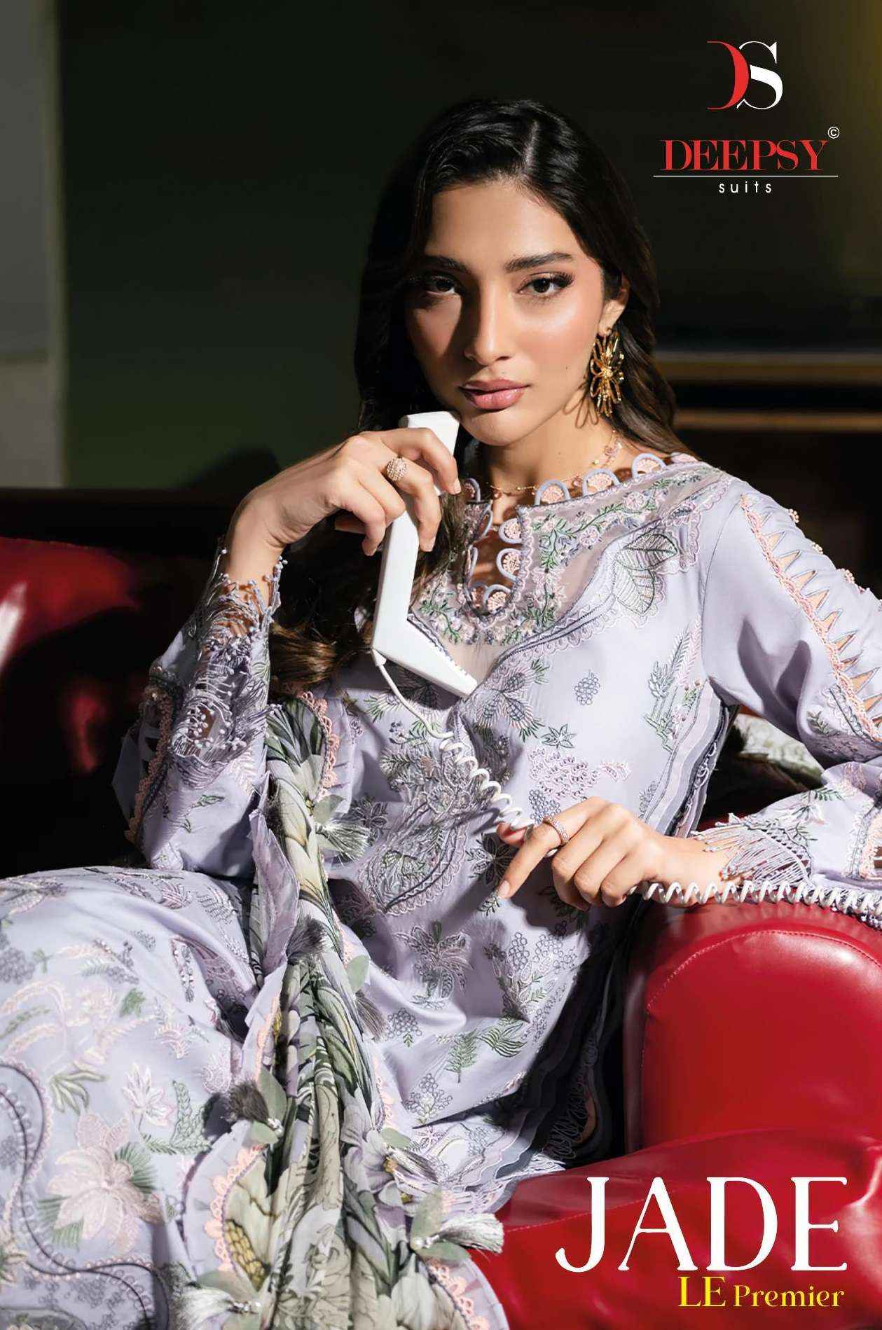 Deepsy Jade Le Premier Cotton Dress Material 5 pcs Catalogue