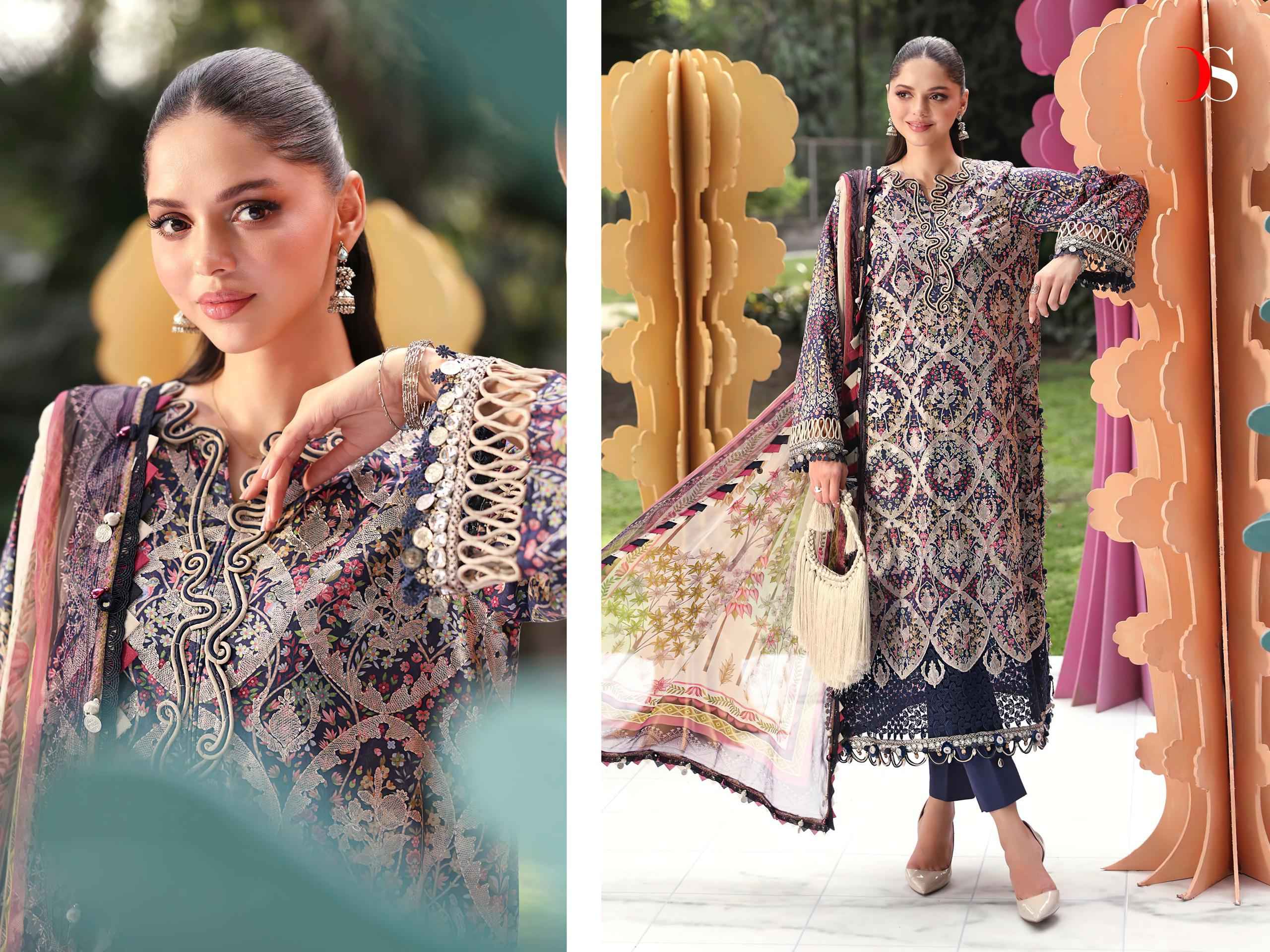 Deepsy Maria B M Print Vol 7 Cotton Dress Material 8 pcs Catalogue