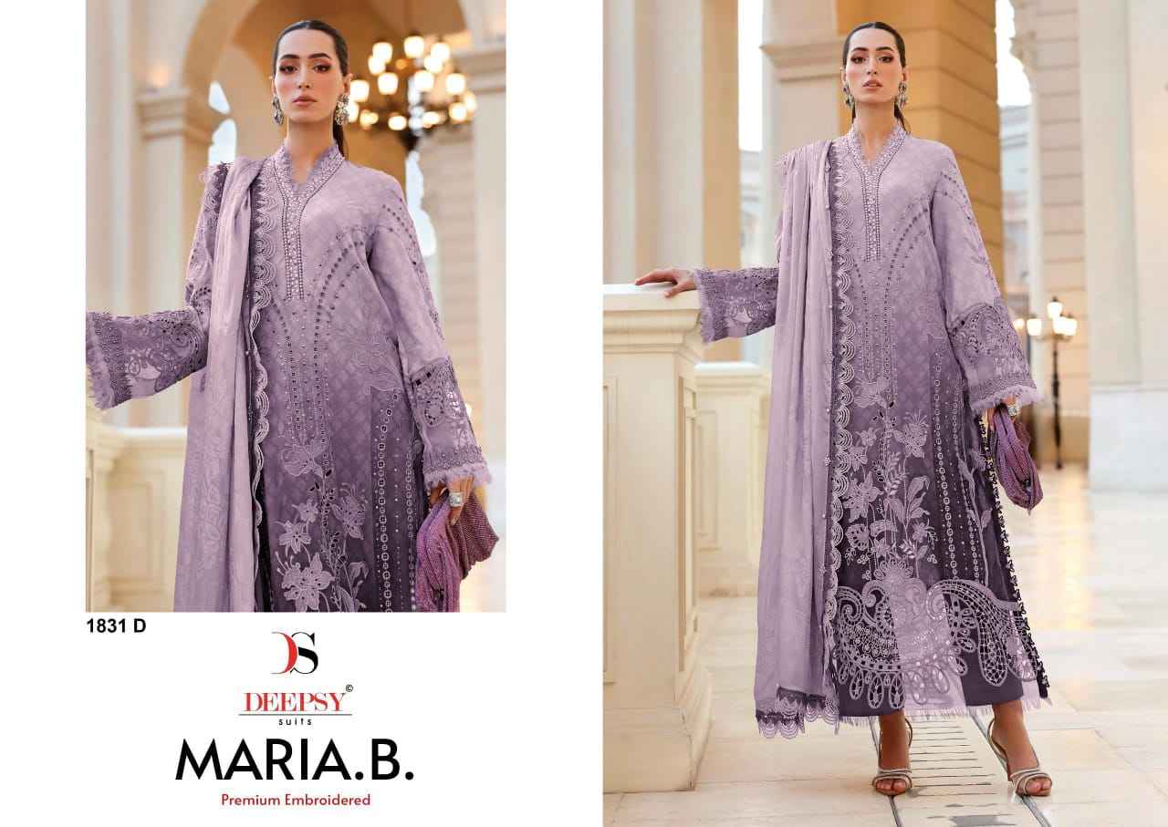 Deepsy Maria B Premium Embroidered D No 1831 Cotton Dress Material 4 pcs Catalogue