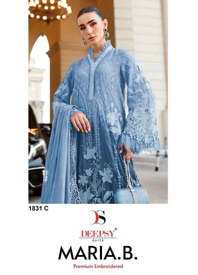 Deepsy Maria B Premium Embroidered D No 1831 Cotton Dress Material 4 pcs Catalogue