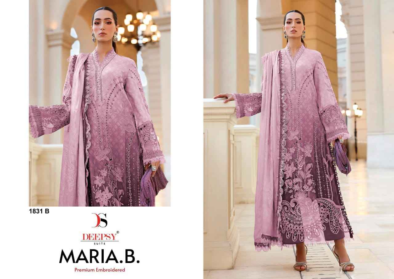 Deepsy Maria B Premium Embroidered D No 1831 Cotton Dress Material 4 pcs Catalogue