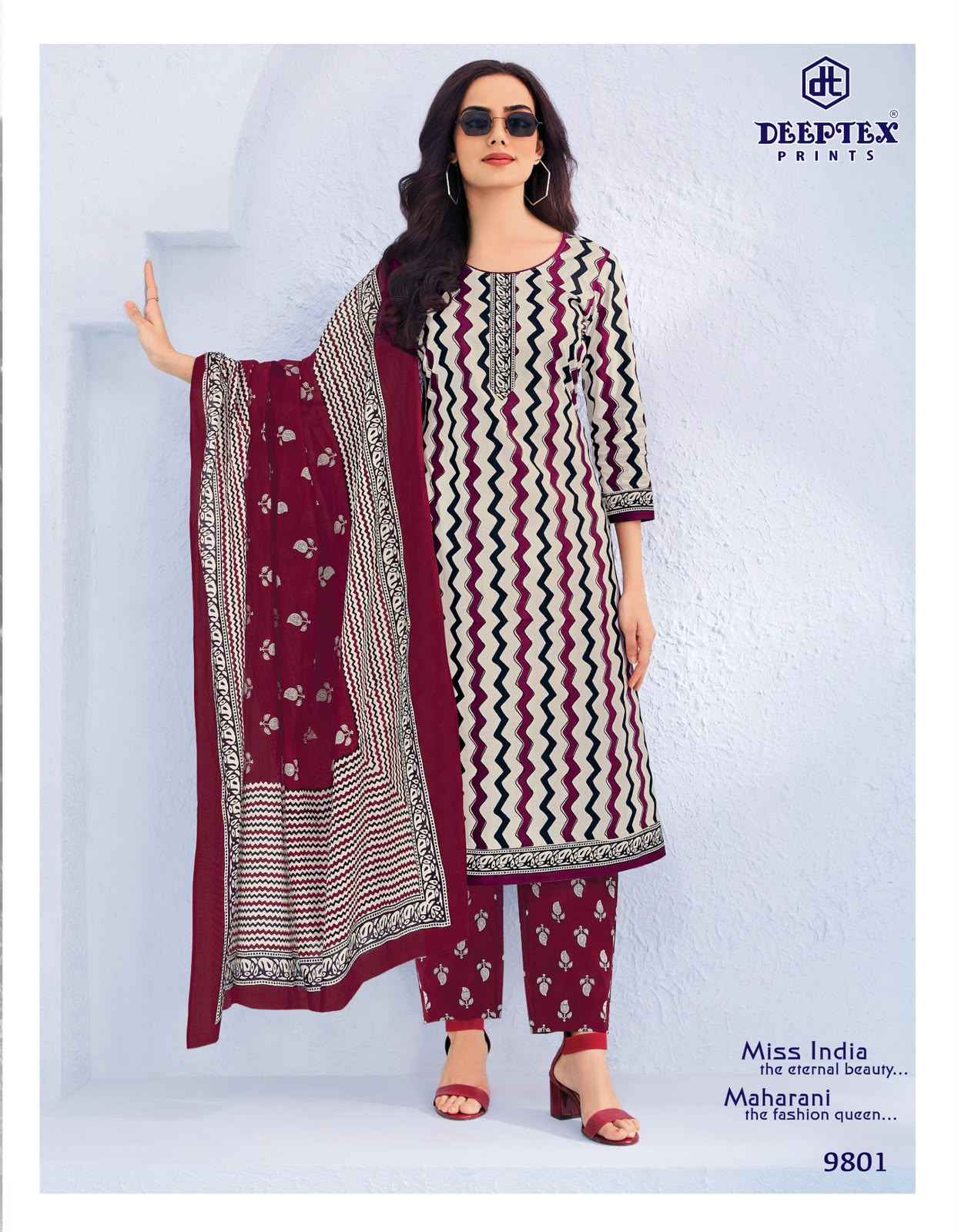 Deeptex Miss India Vol 98 Cotton Dress Material 16 pcs Catalogue