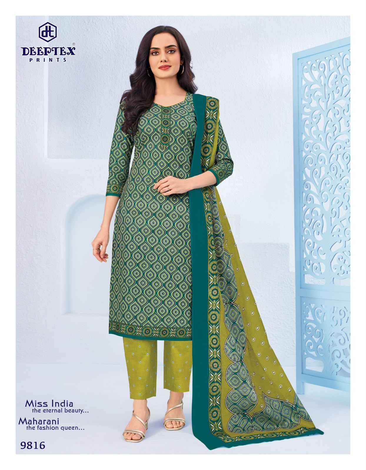 Deeptex Miss India Vol 98 Cotton Dress Material 16 pcs Catalogue