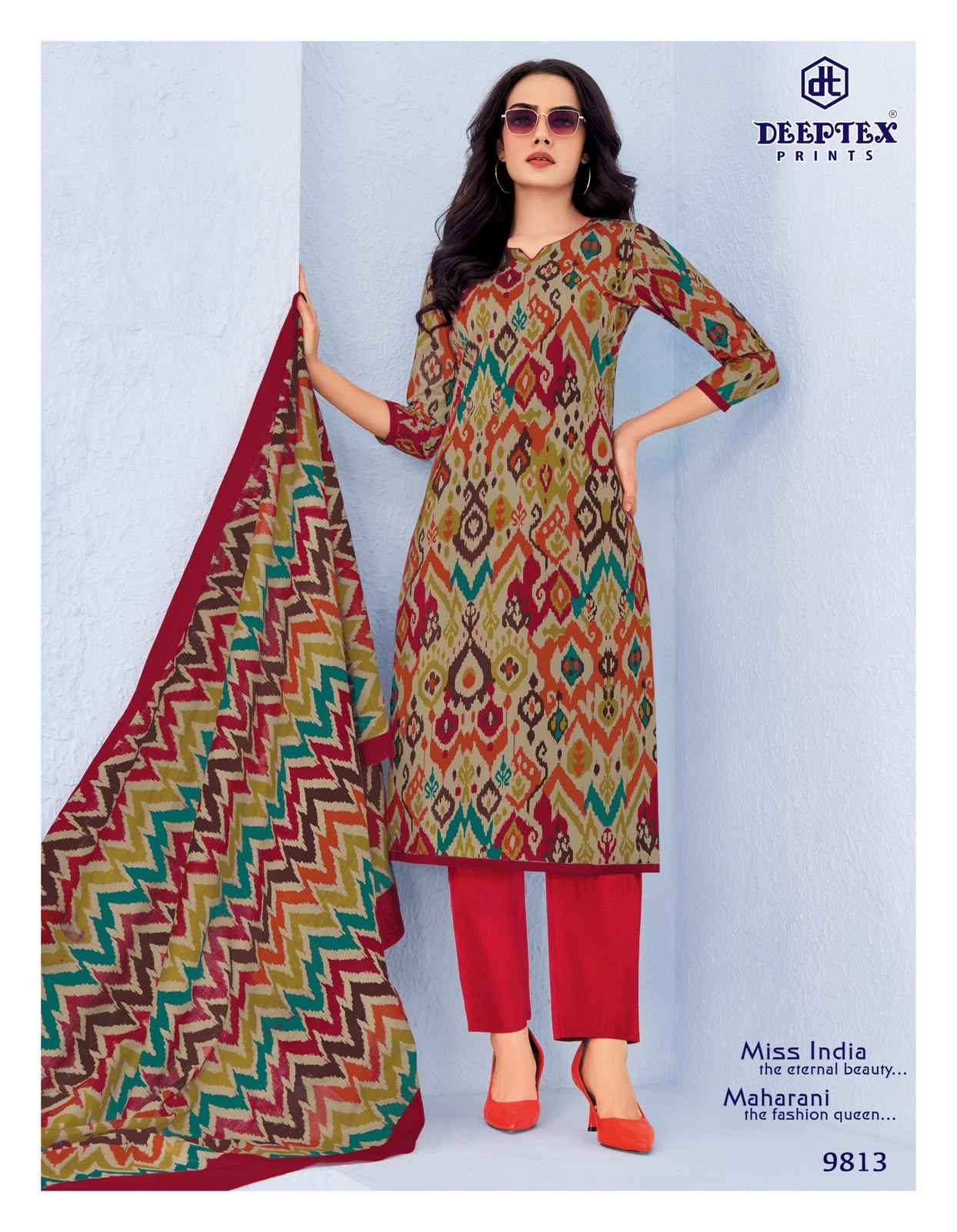 Deeptex Miss India Vol 98 Cotton Dress Material 16 pcs Catalogue