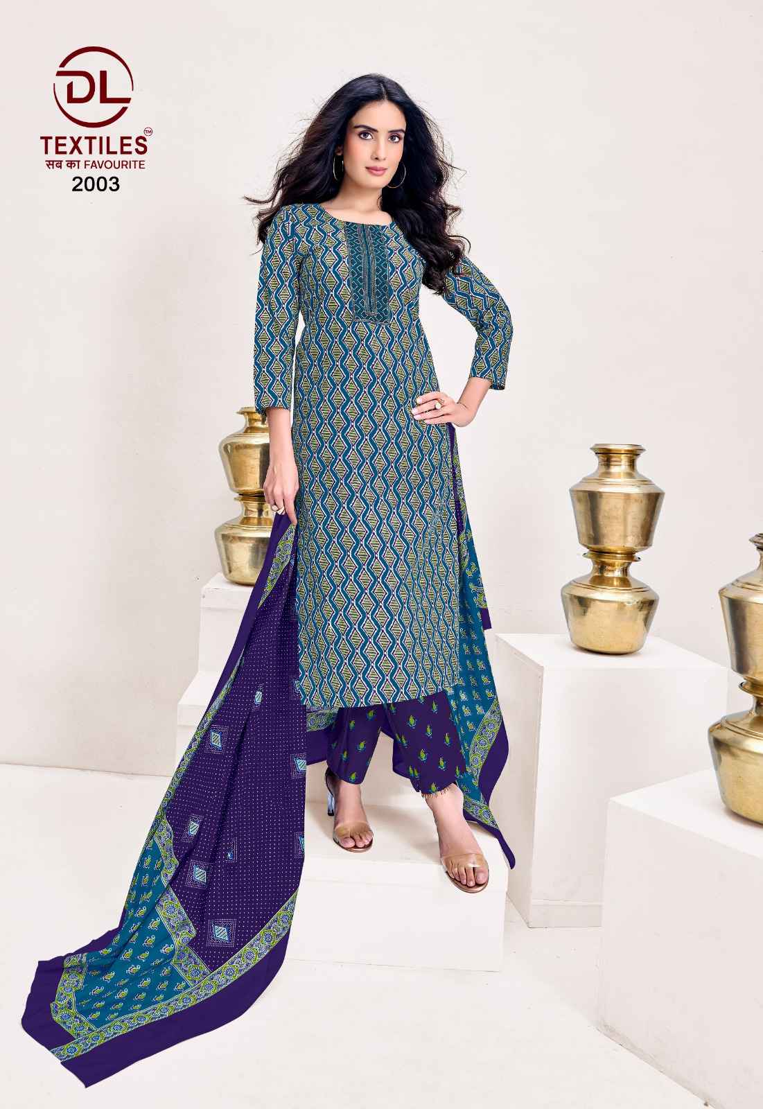 DL Textiles Ajrakh Vol 2 Readymade Cotton Dress 8 pcs Catalogue