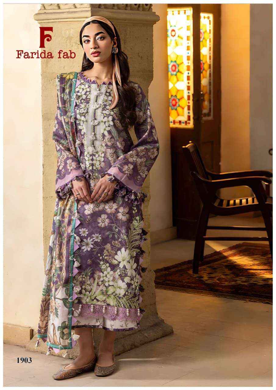 Farida Fab Firdaus Queen Vol 19 Cotton Dress Material 6 pcs Catalogue