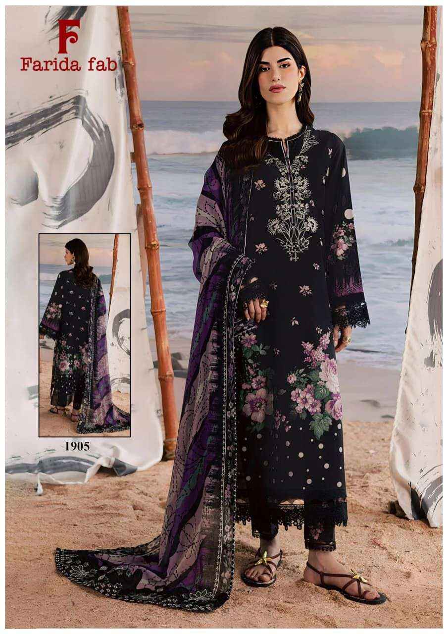 Farida Fab Firdaus Queen Vol 19 Cotton Dress Material 6 pcs Catalogue