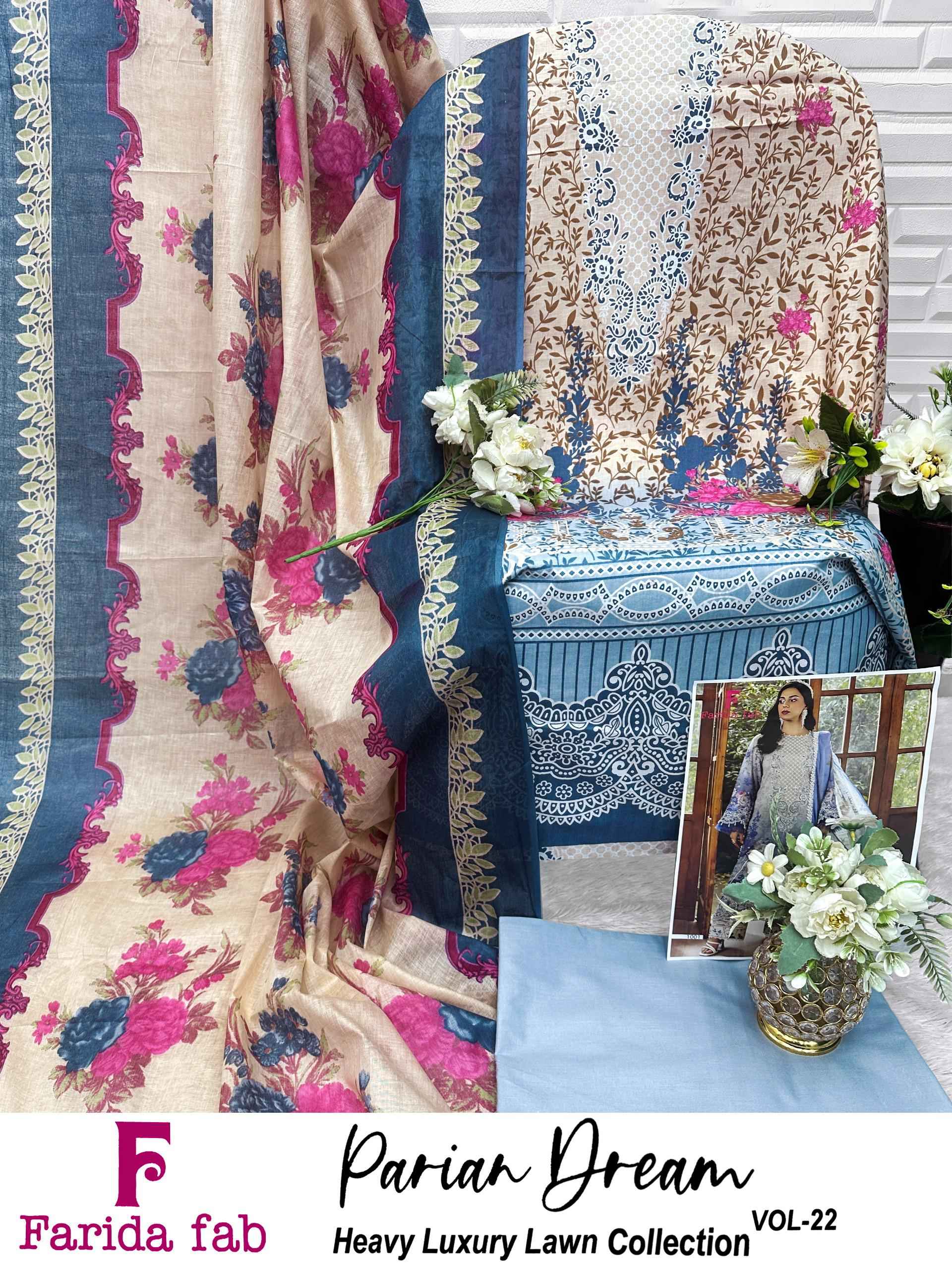 Farida Fab Parian Dream Vol 22 Cotton Dress Material 6 pcs Catalogue