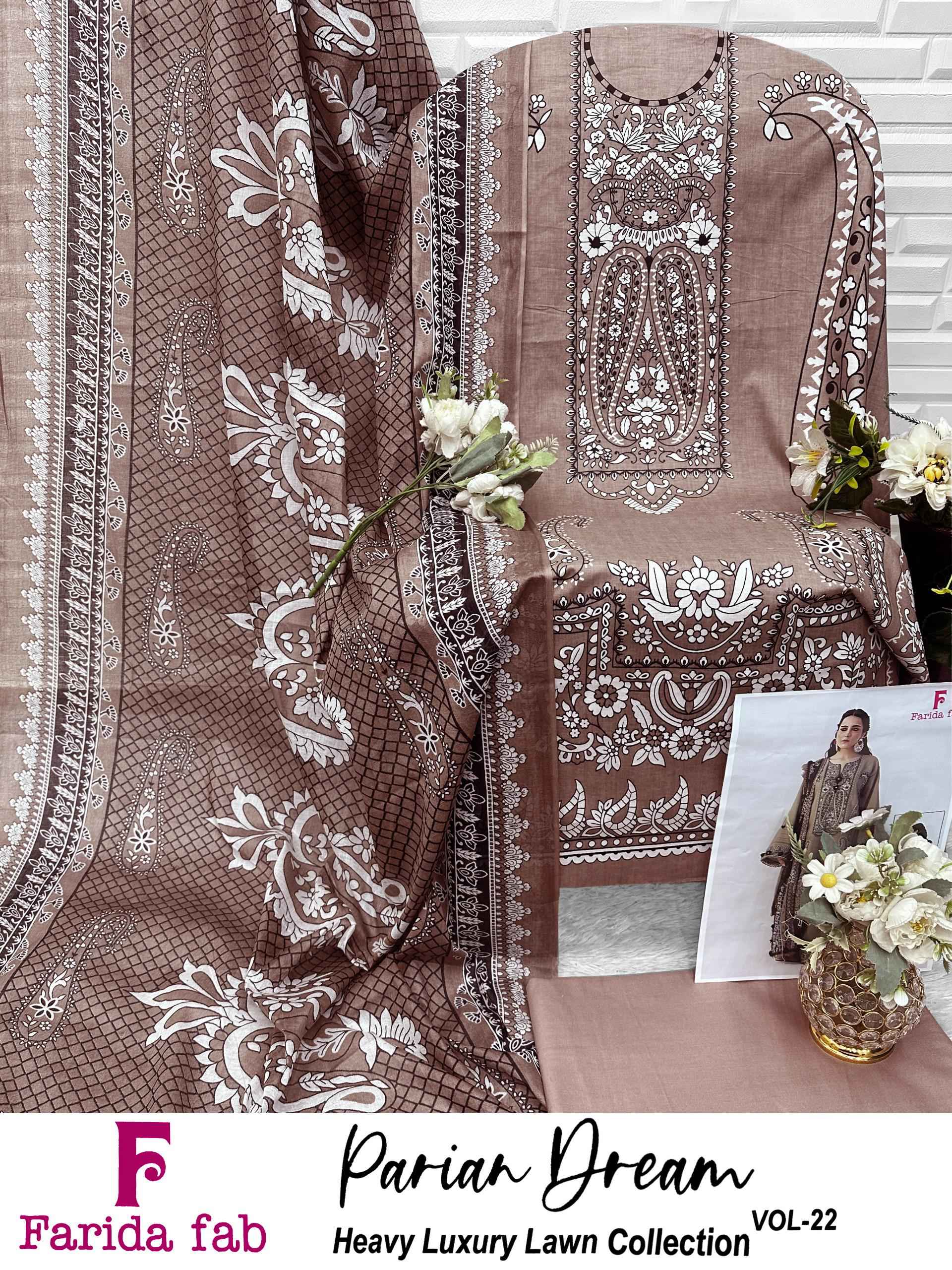 Farida Fab Parian Dream Vol 22 Cotton Dress Material 6 pcs Catalogue