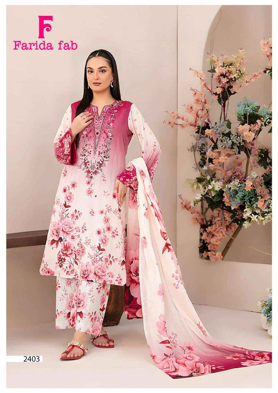 Farida Fab Parian Dream Vol 24 Cotton Dress Material 6 pcs Catalogue
