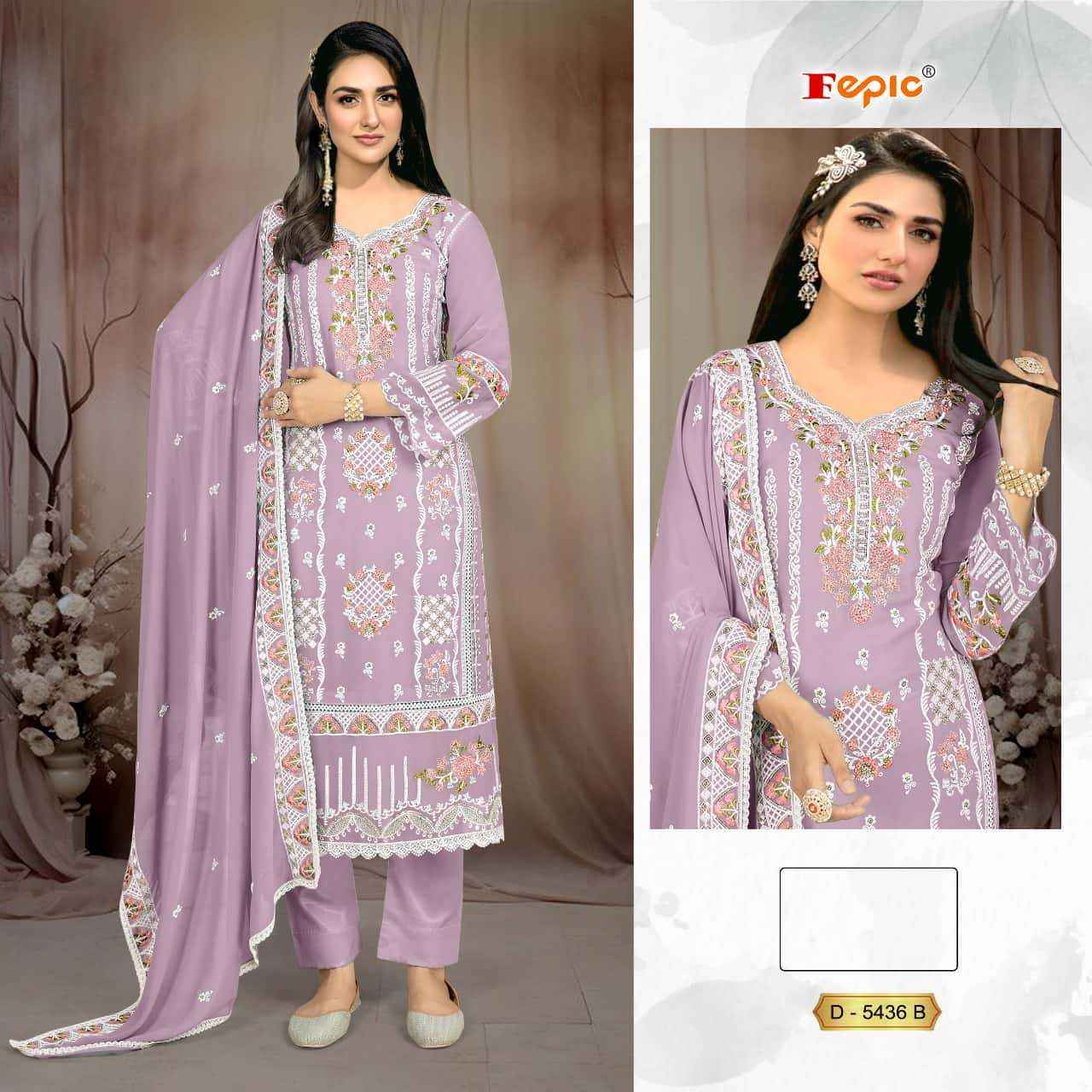 Fepic Rosemeen 5436 Georgette Dress Material 4 pcs Catalogue