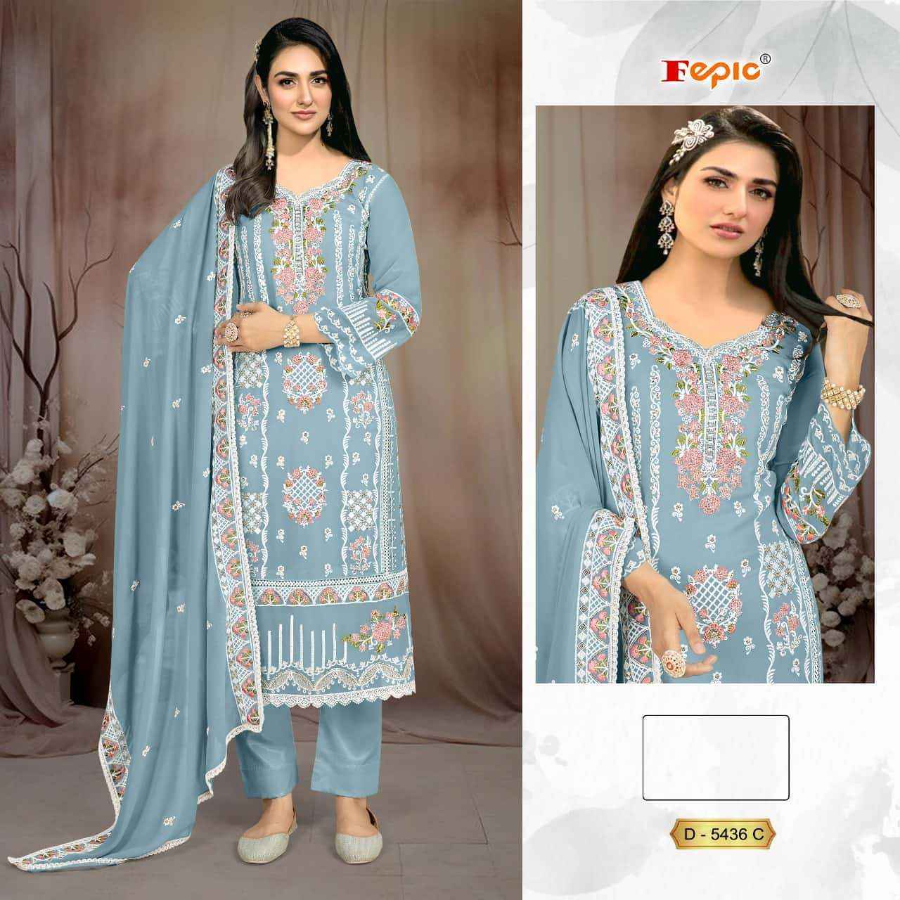Fepic Rosemeen 5436 Georgette Dress Material 4 pcs Catalogue