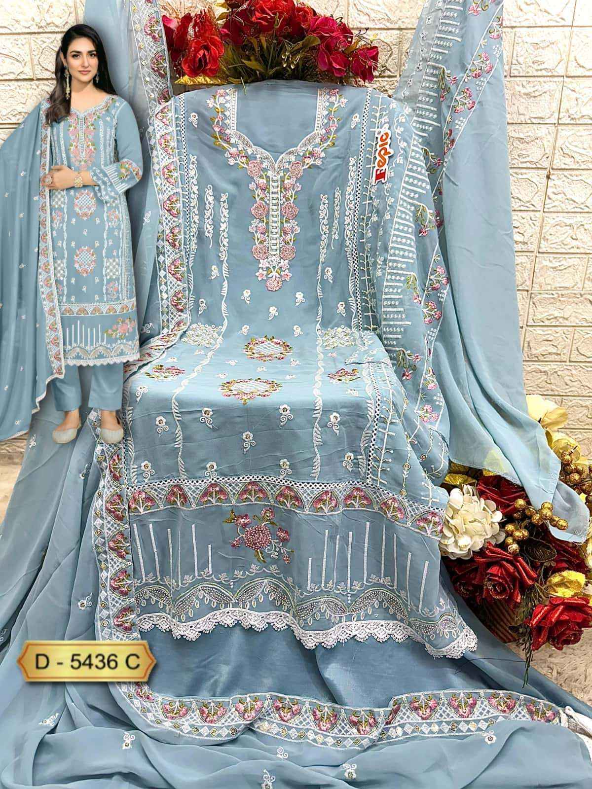 Fepic Rosemeen 5436 Georgette Dress Material 4 pcs Catalogue