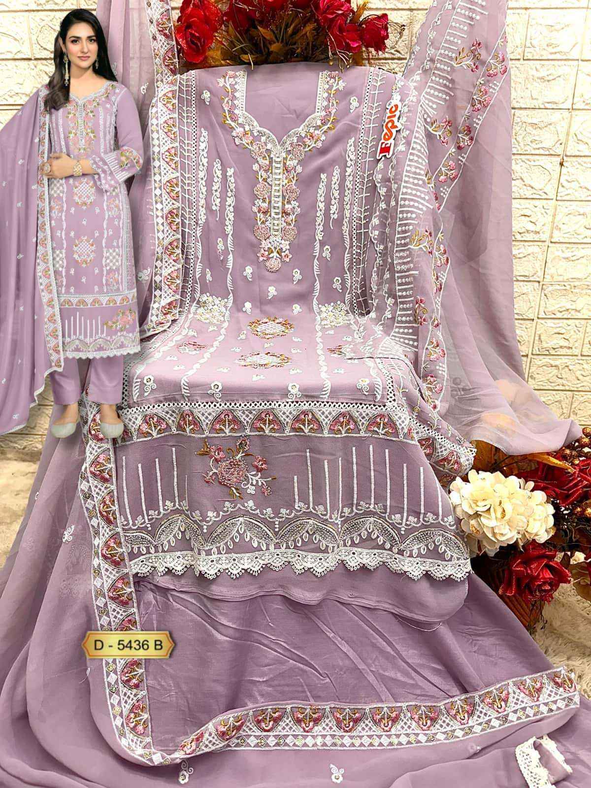 Fepic Rosemeen 5436 Georgette Dress Material 4 pcs Catalogue