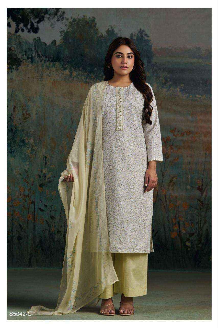 Ganga Ekanta S5042 Cotton Dress Material 4 pcs Catalogue