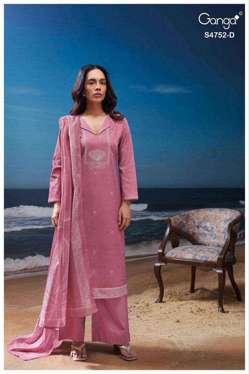 Ganga Faira 4752 Cotton Dress Material 4 pcs Catalogue