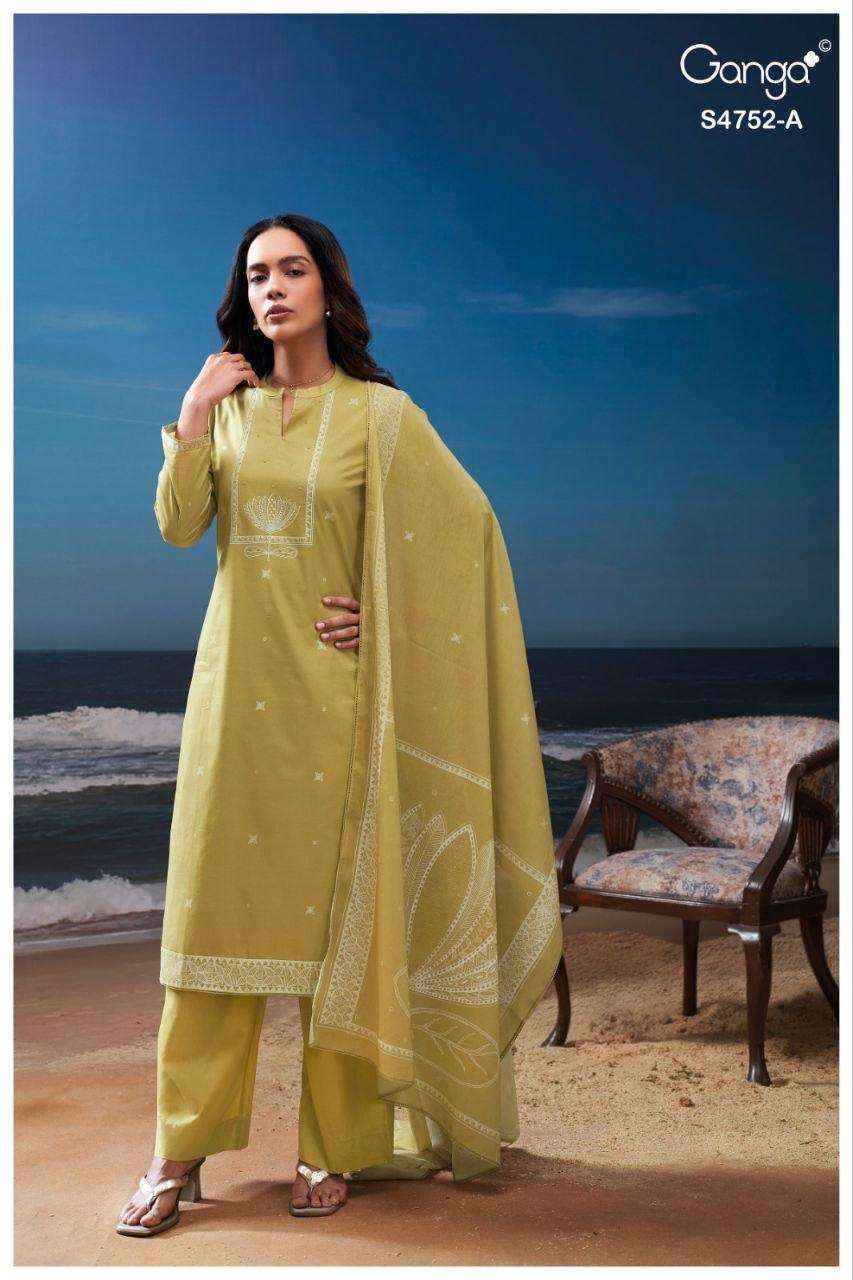 Ganga Faira 4752 Cotton Dress Material 4 pcs Catalogue