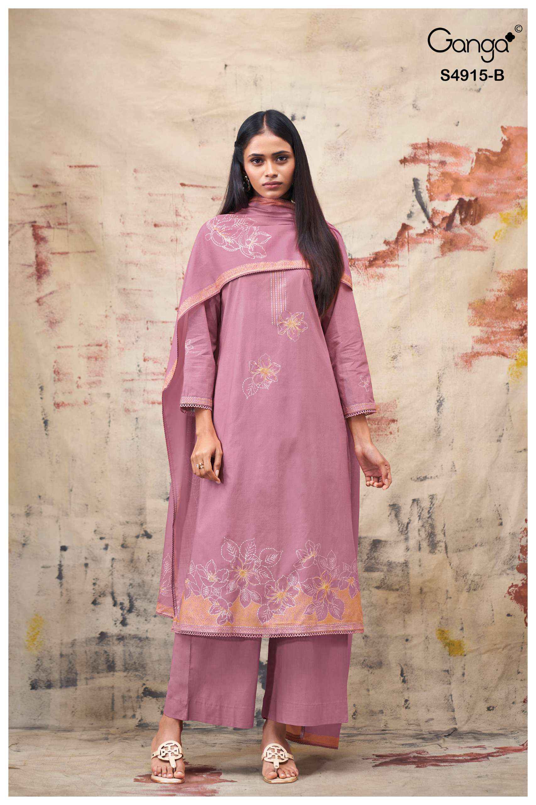 Ganga Fivanshi 4915 Cotton Dress Material 4 pcs Catalogue