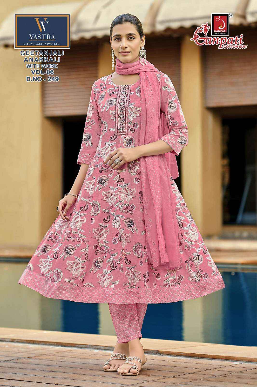 Ganpati Geetanjali Anarkali Vol 6 Readymade Rayon Dress 10 pcs Catalogue