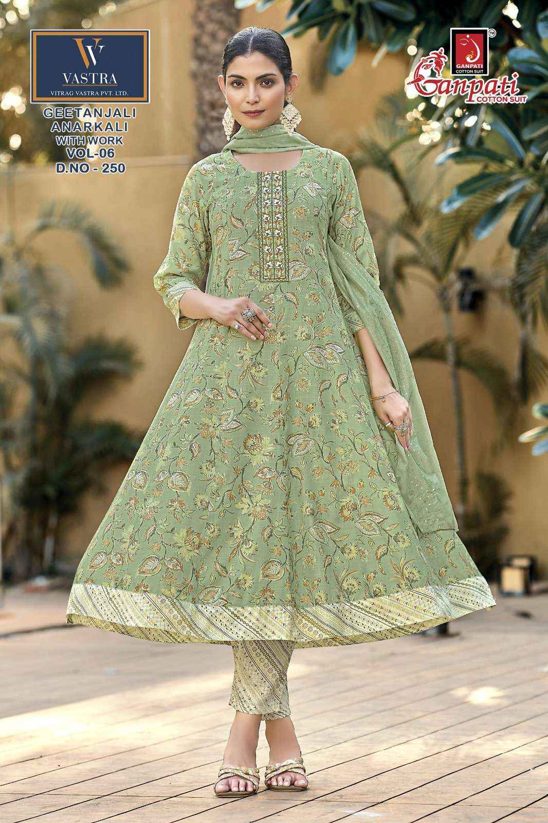 Ganpati Geetanjali Anarkali Vol 6 Readymade Rayon Dress 10 pcs Catalogue