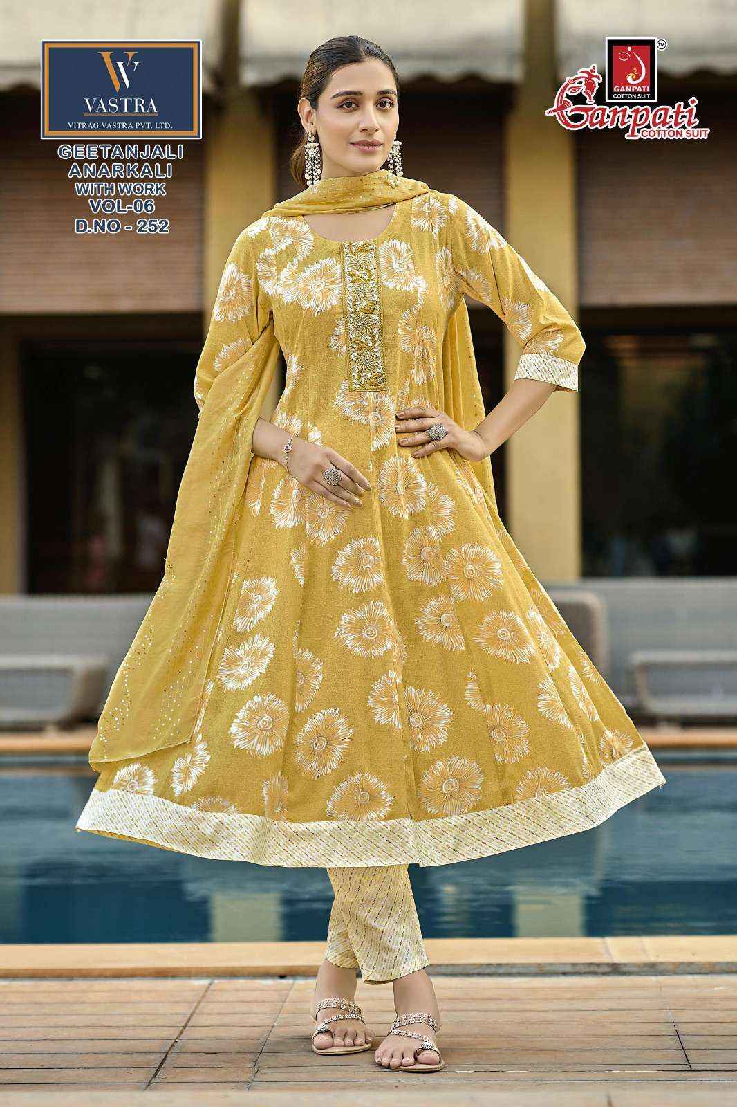Ganpati Geetanjali Anarkali Vol 6 Readymade Rayon Dress 10 pcs Catalogue