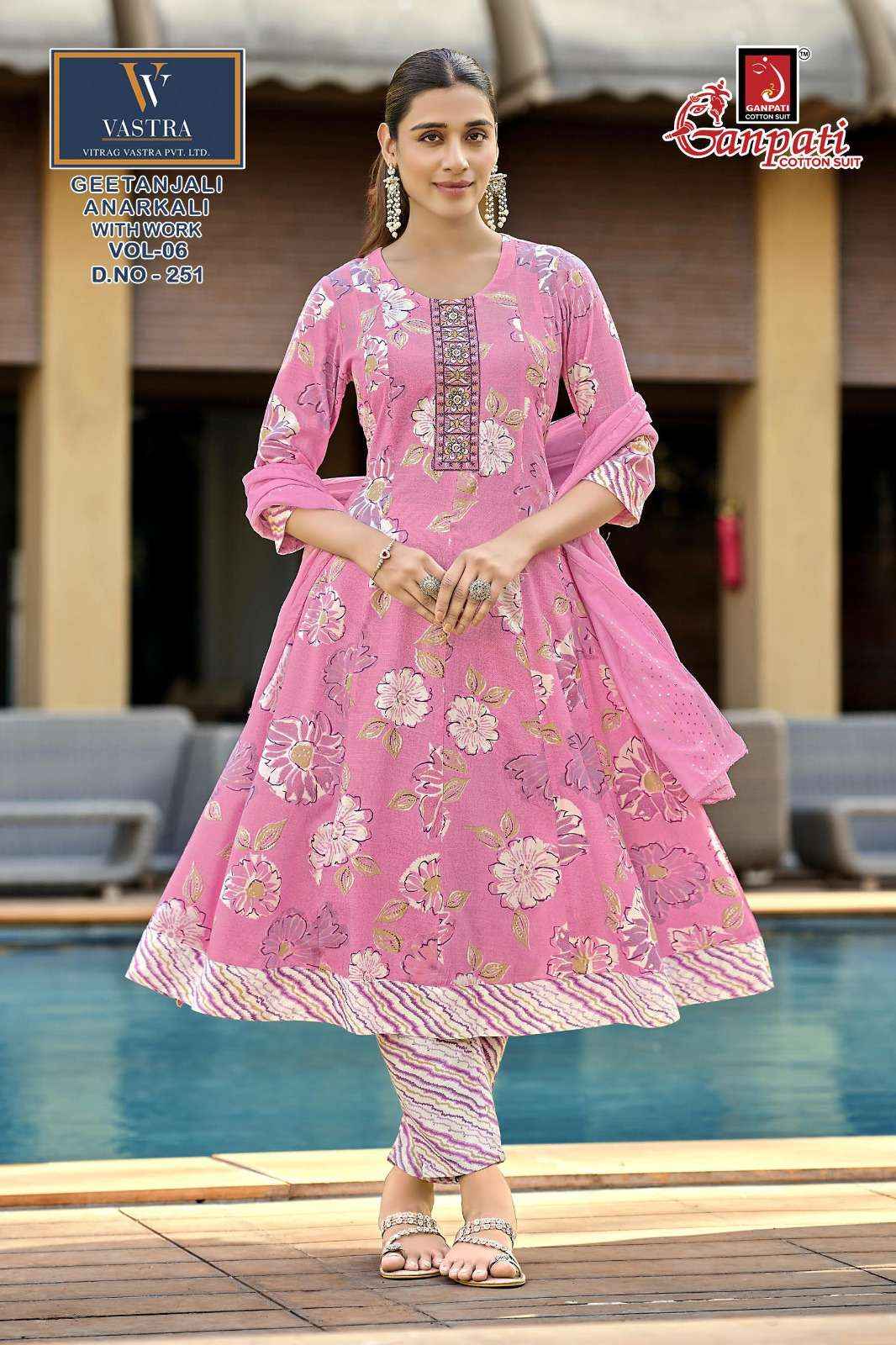 Ganpati Geetanjali Anarkali Vol 6 Readymade Rayon Dress 10 pcs Catalogue