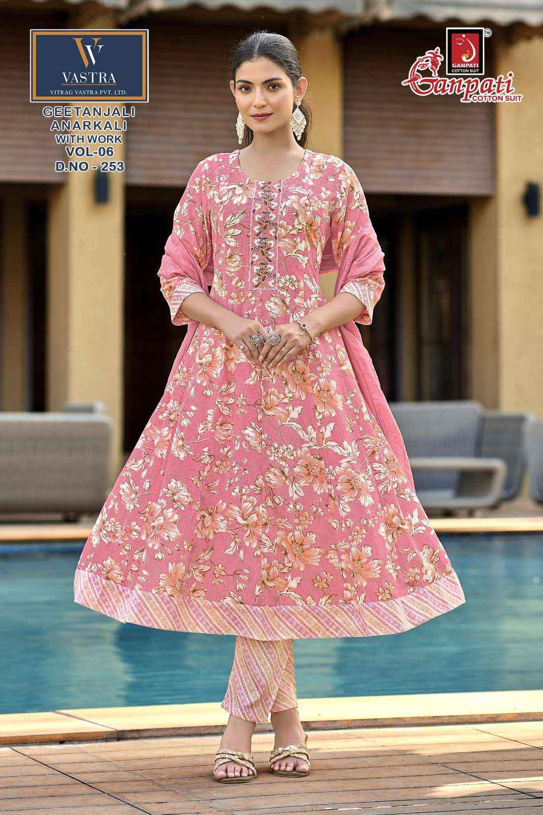 Ganpati Geetanjali Anarkali Vol 6 Readymade Rayon Dress 10 pcs Catalogue