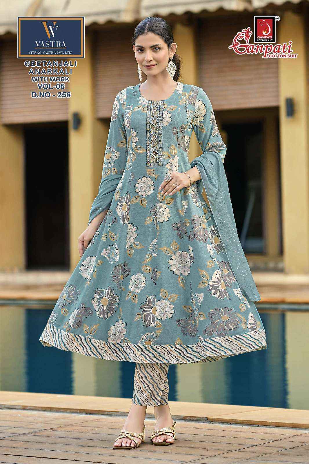 Ganpati Geetanjali Anarkali Vol 6 Readymade Rayon Dress 10 pcs Catalogue