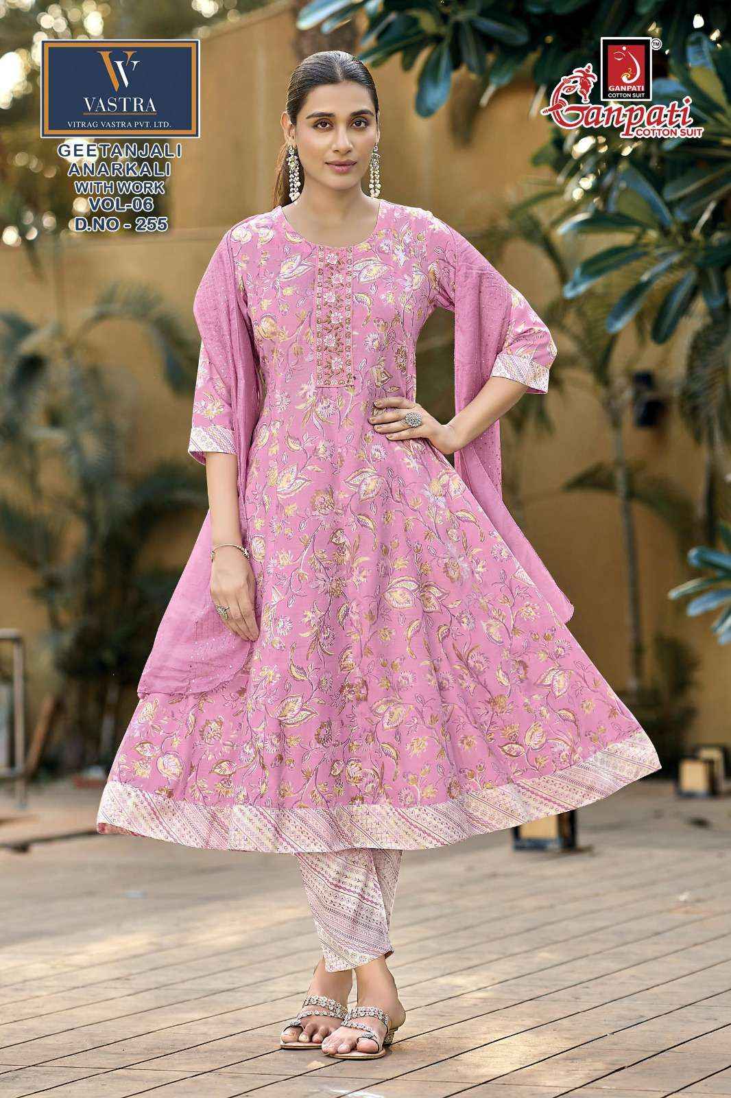 Ganpati Geetanjali Anarkali Vol 6 Readymade Rayon Dress 10 pcs Catalogue