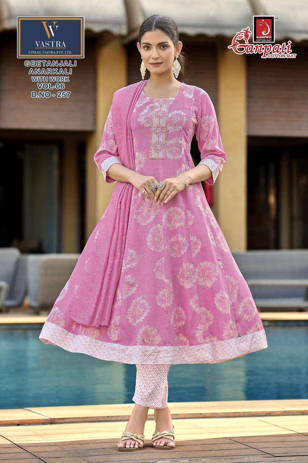 Ganpati Geetanjali Anarkali Vol 6 Readymade Rayon Dress 10 pcs Catalogue