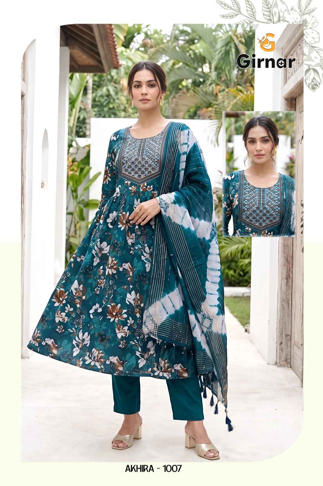 Girnar Akhira Vol 1 Vertican Foil Kurti Combo 8 pcs Catalogue