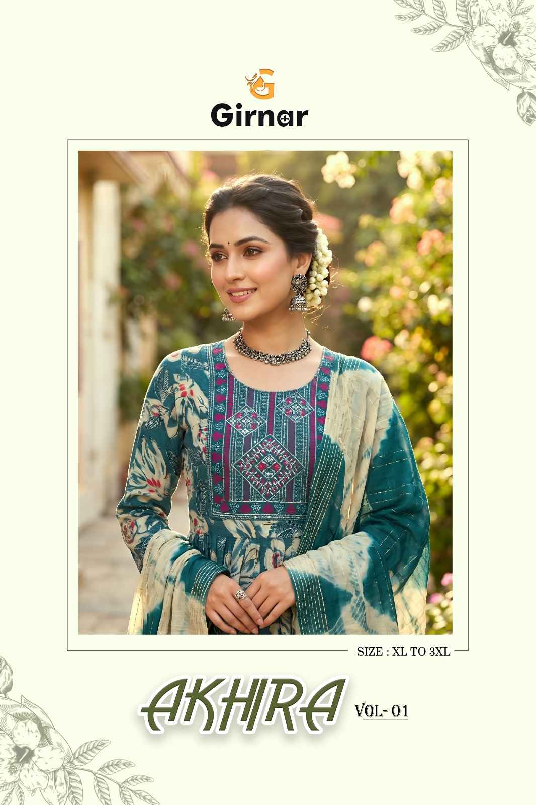 Girnar Akhira Vol 1 Vertican Foil Kurti Combo 8 pcs Catalogue