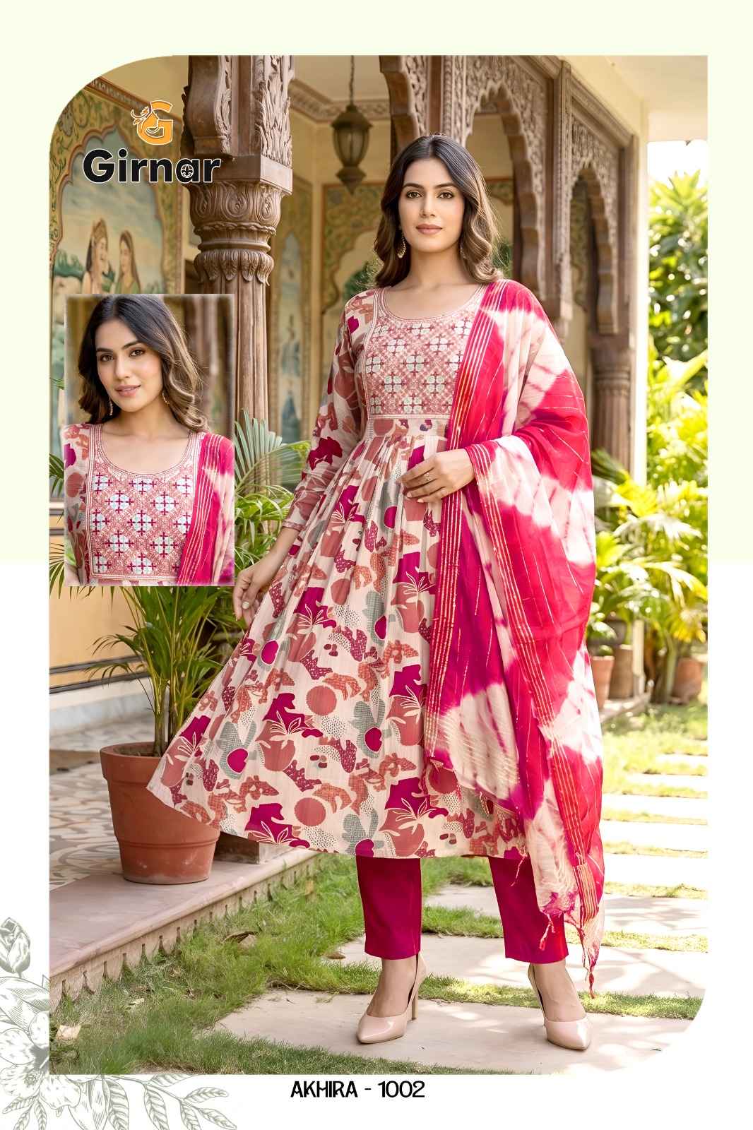 Girnar Akhira Vol 1 Vertican Foil Kurti Combo 8 pcs Catalogue