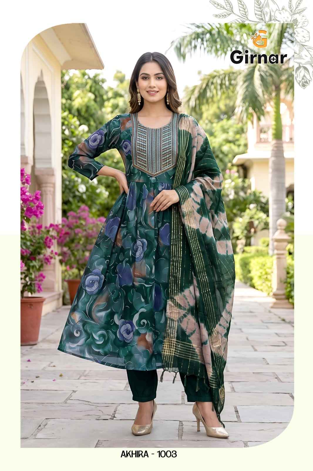 Girnar Akhira Vol 1 Vertican Foil Kurti Combo 8 pcs Catalogue