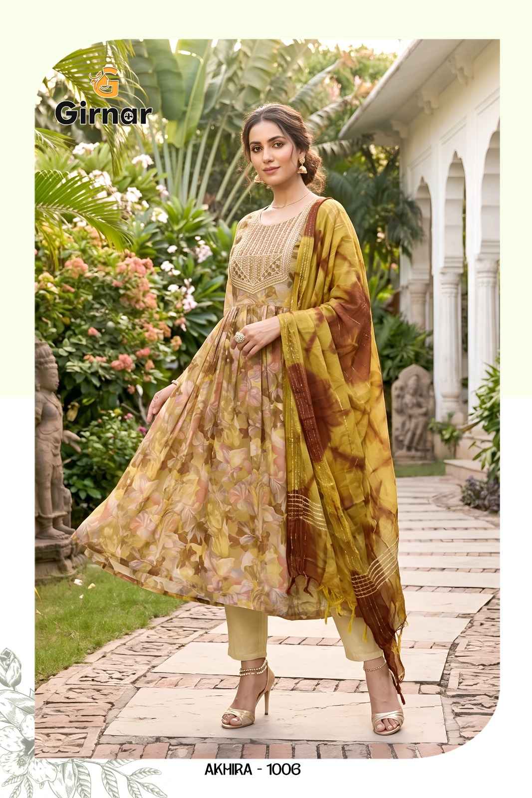 Girnar Akhira Vol 1 Vertican Foil Kurti Combo 8 pcs Catalogue