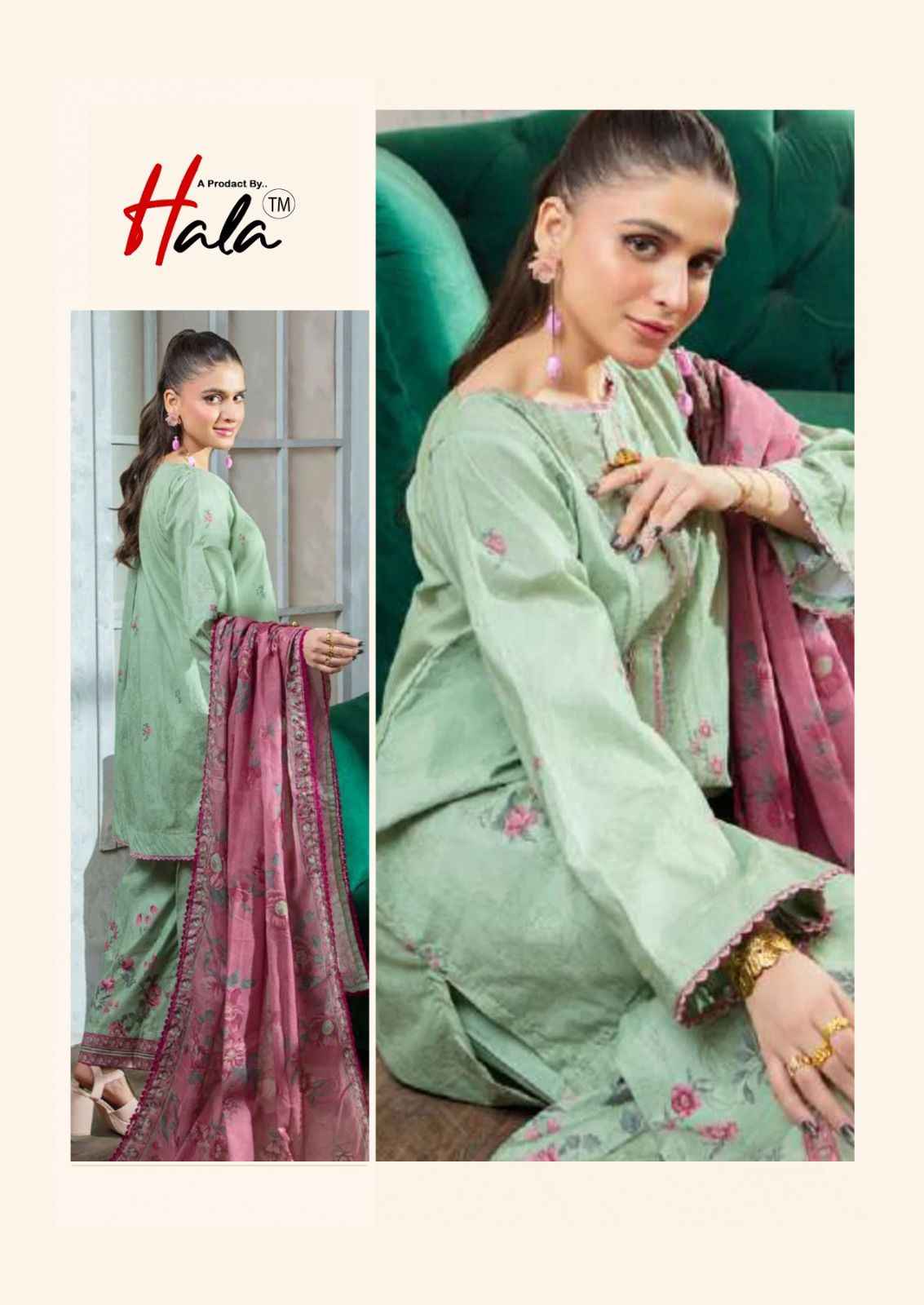 Hala Ramsha Vol 8 Cotton Dress Material 6 pcs Catalogue