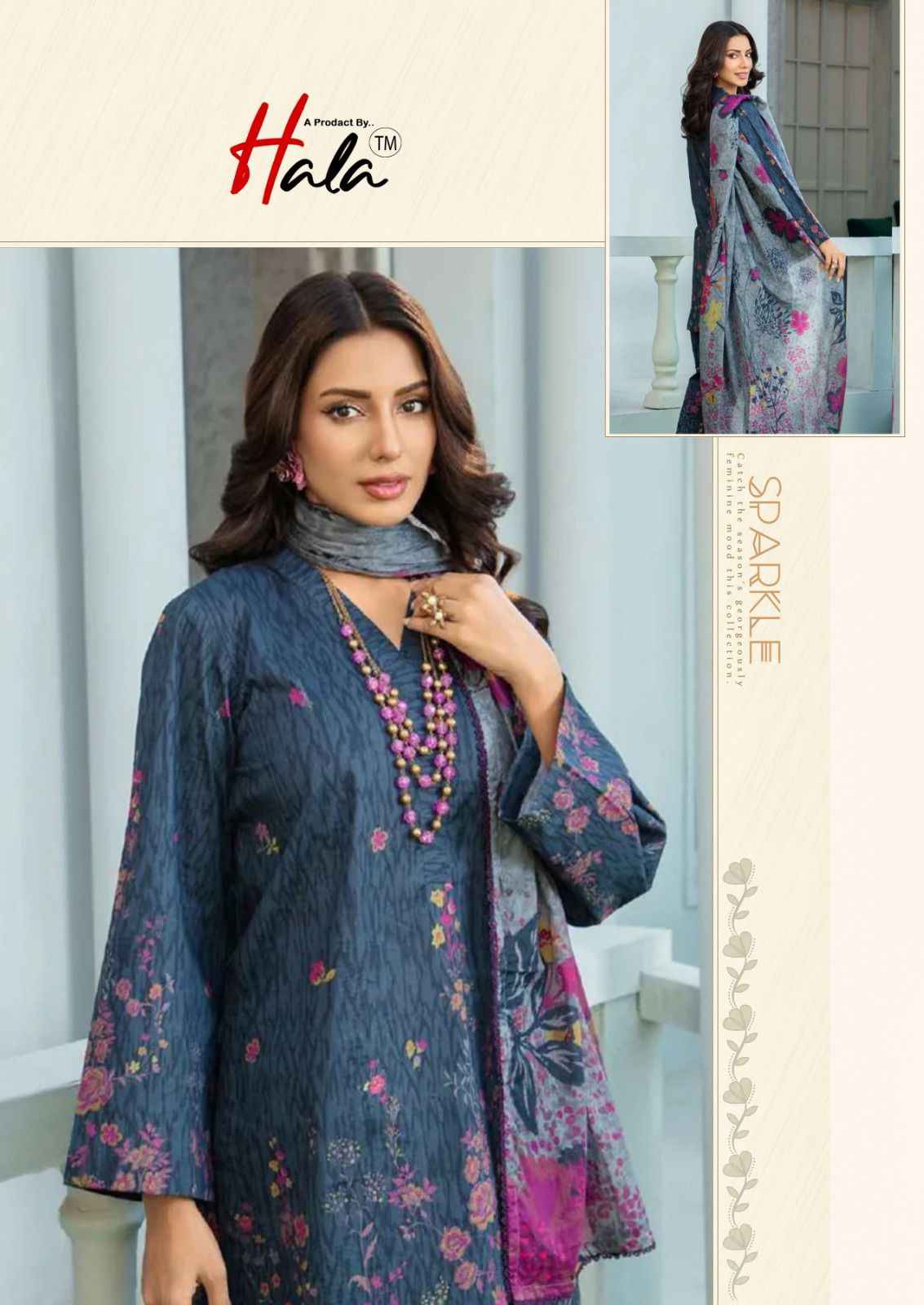 Hala Ramsha Vol 8 Cotton Dress Material 6 pcs Catalogue