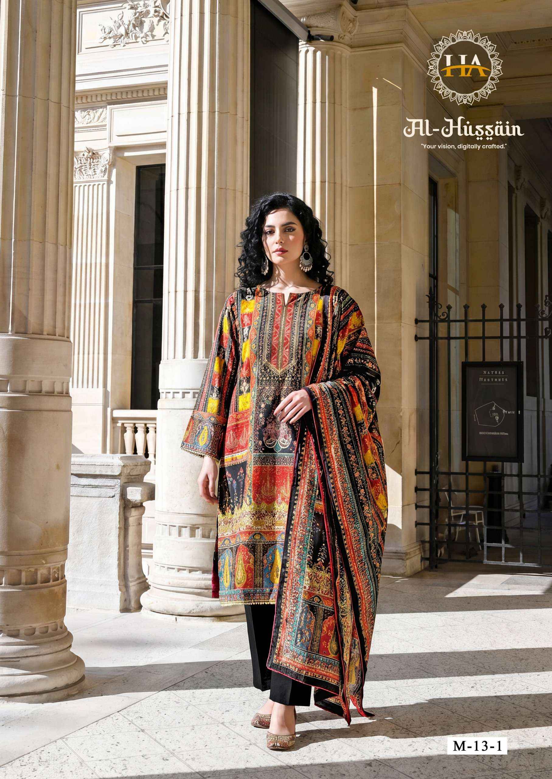 Harshit Fashion Al Hussain Jam Cotton Dress Material 6 pcs Catalogue