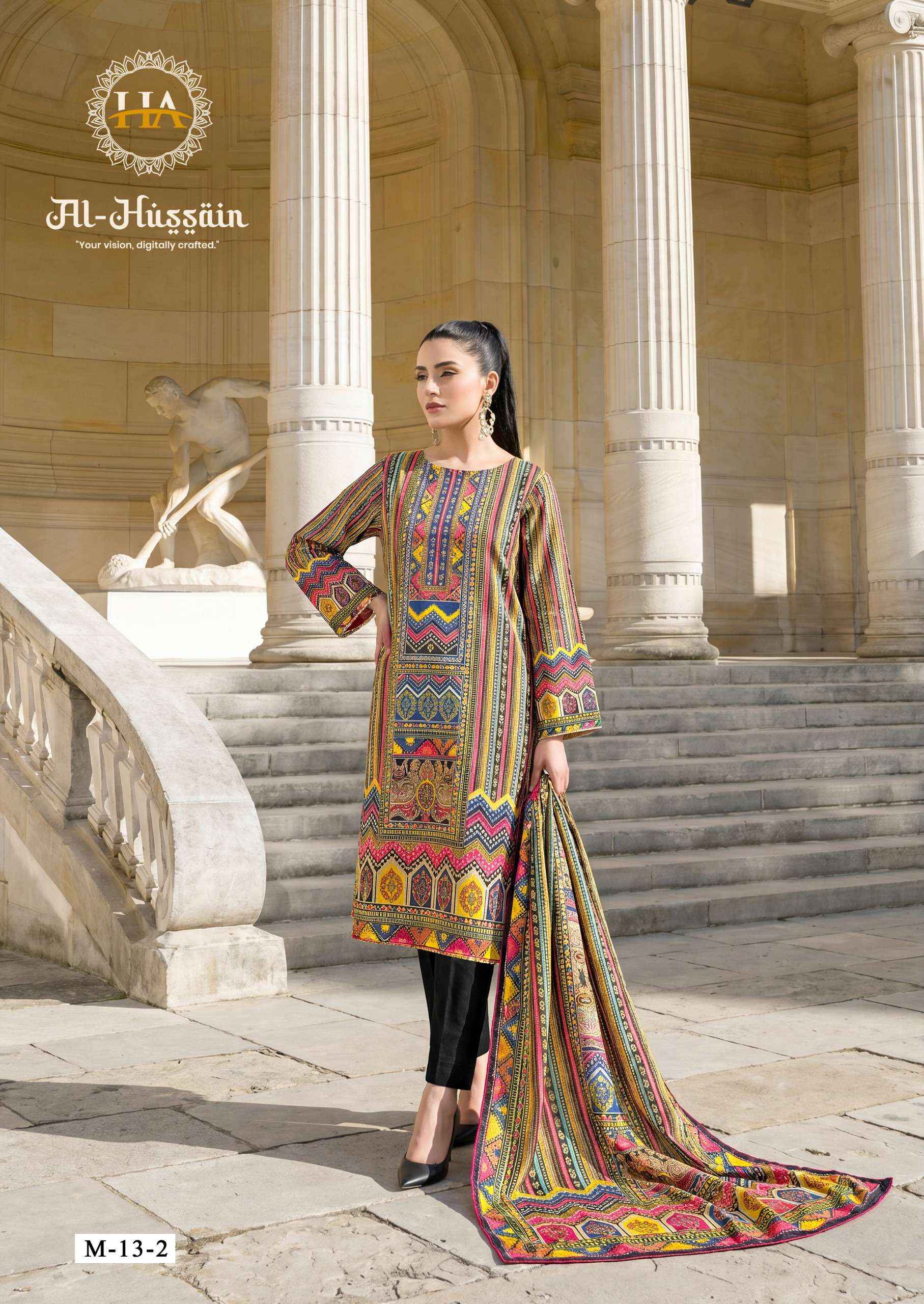 Harshit Fashion Al Hussain Jam Cotton Dress Material 6 pcs Catalogue