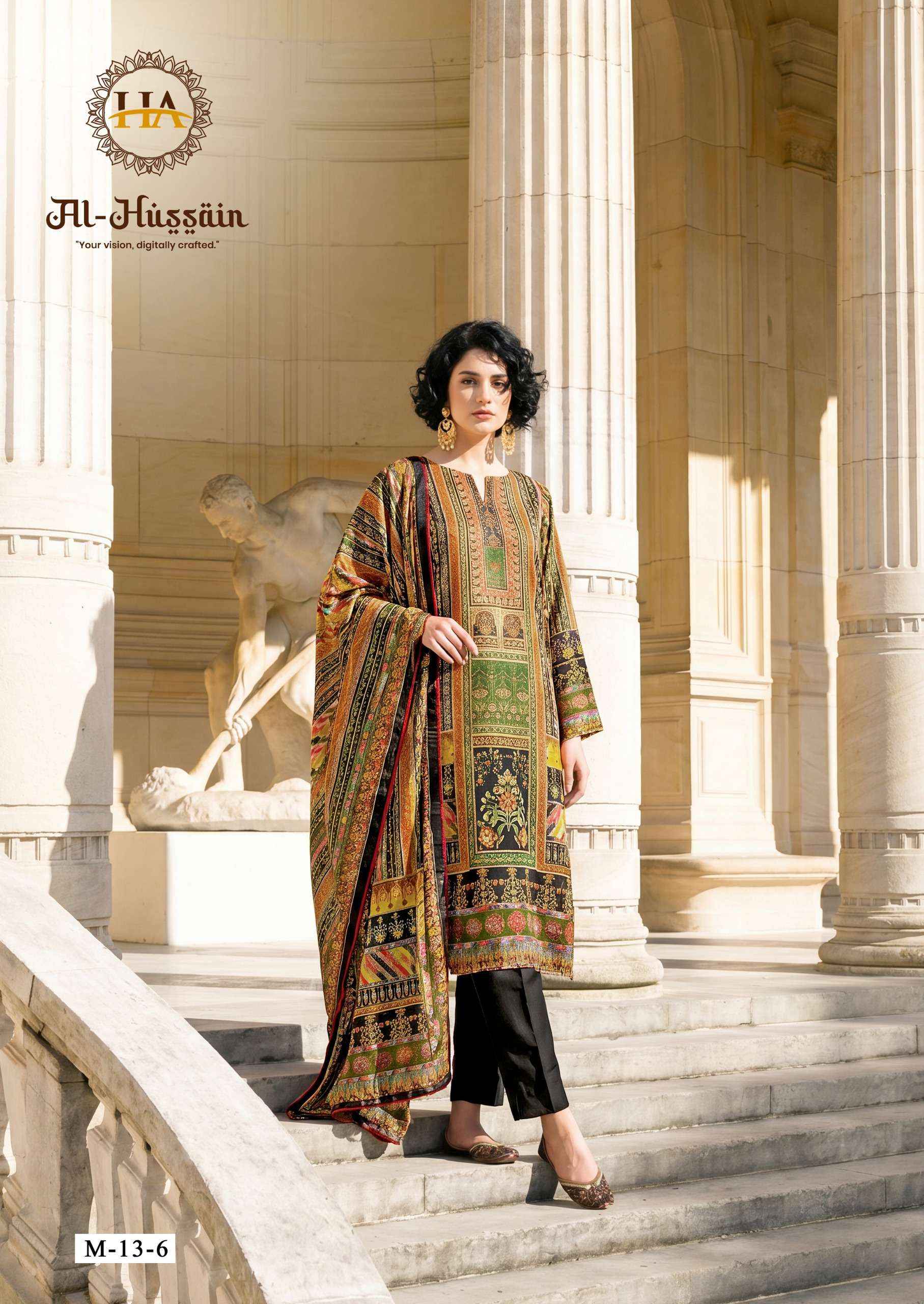 Harshit Fashion Al Hussain Jam Cotton Dress Material 6 pcs Catalogue